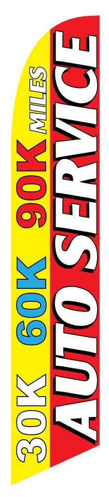AUTO SERVICE 30K60K90K Windless Full Sleeve Swooper Feather Banner Flag Only