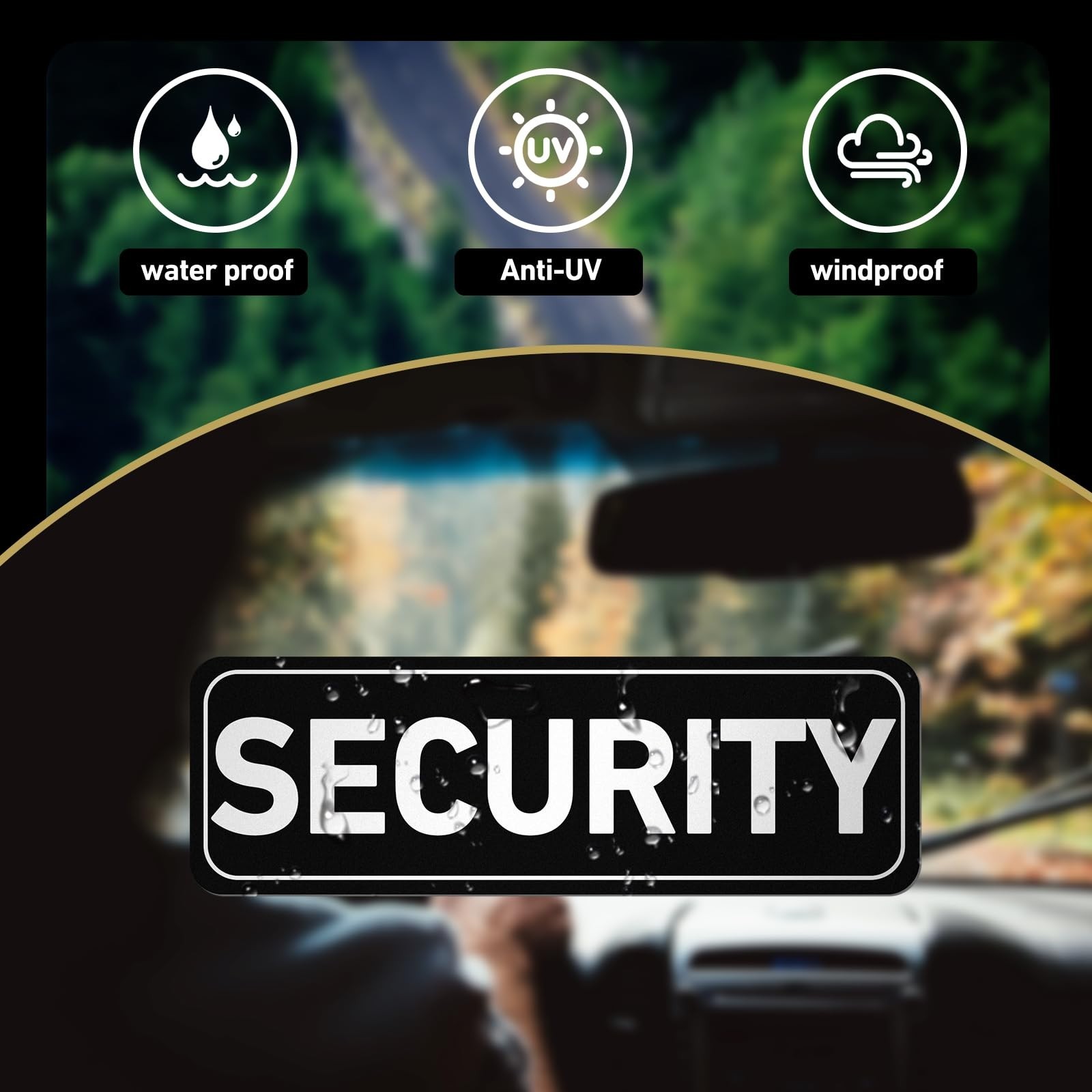 4 Pcs Reflective Magnetic Security Signs for Vehicles – Heavy Duty Waterproof Pa