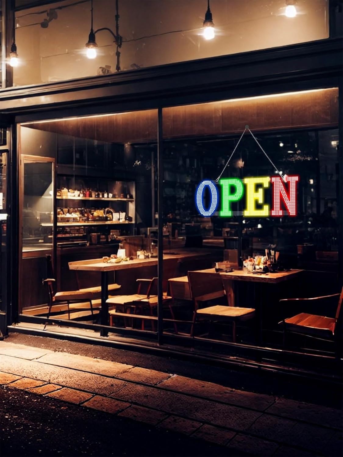 OPEN CLOSED SIGN LED ULTRABRIGHT CLASSIC 40X14 VOC INSIDE FOR BUSINESS