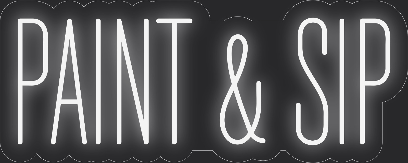 Paint sip Neon LED Sign Business Wall Decor Lighted Store Sign 24 x 9 in.