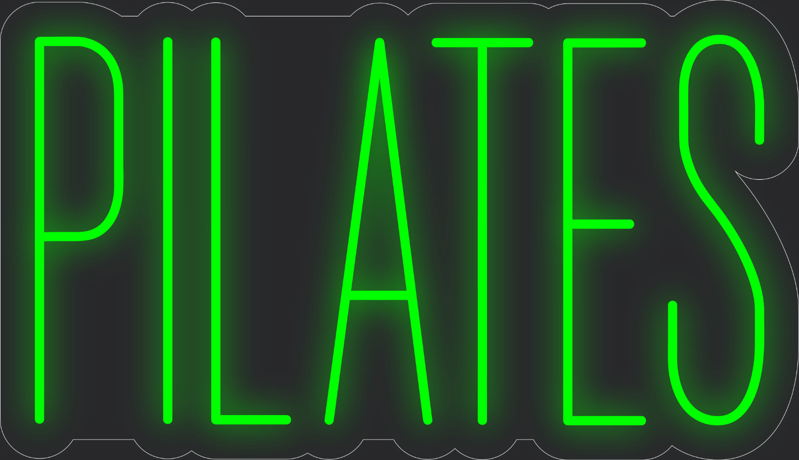 Pilates Neon LED Sign Business Wall Decor Lighted Store Sign 24 x 14 in.