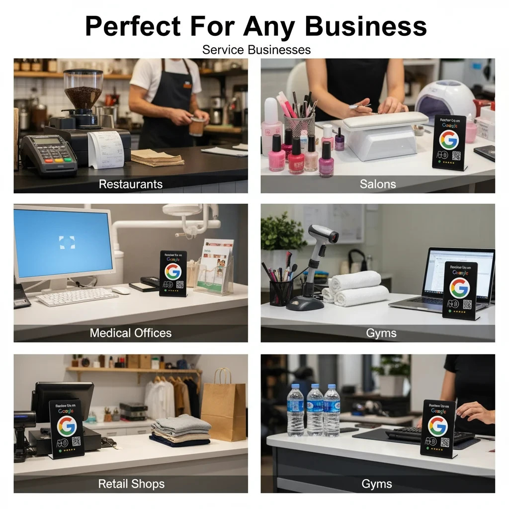 Google Review Stand Tap Tap for Instant Reviews – All Phones Compatible (BLACK)