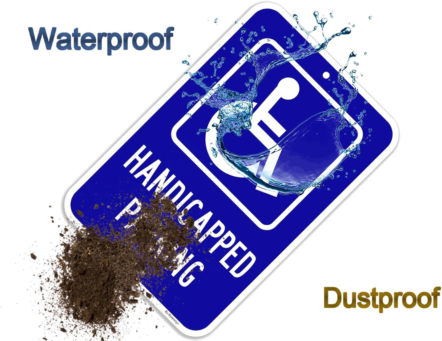 Handicap Parking Signs x 2 Pack, 12″ x 18″, Reflective 12 x 18 x 0.63, blue