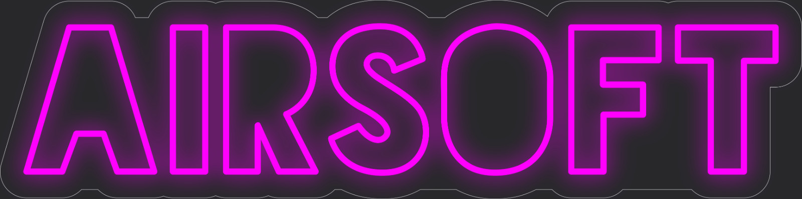 Airsoft Neon LED Sign Business Wall Decor Lighted Store Sign 36 x 9 in.