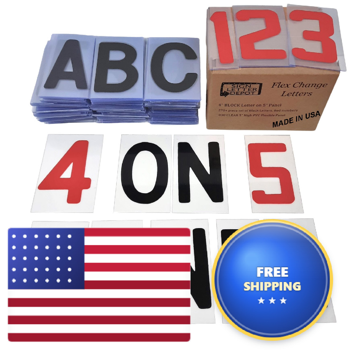 Sign Letter Depot 4 Flex Changeable Sign On 5 Clear Red A-Frame In Usa