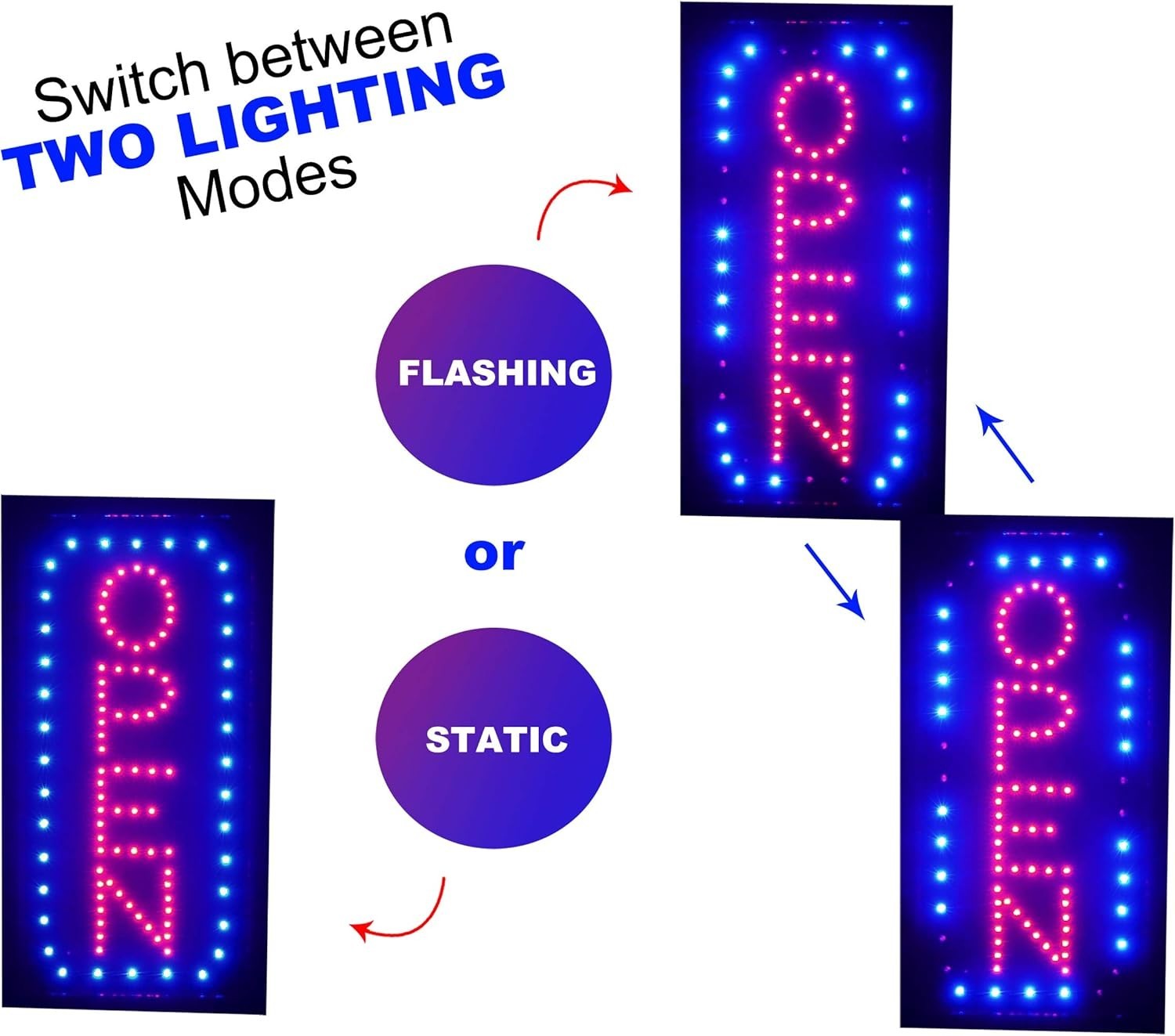 Modern Business Open Sign: Includes Business Hours