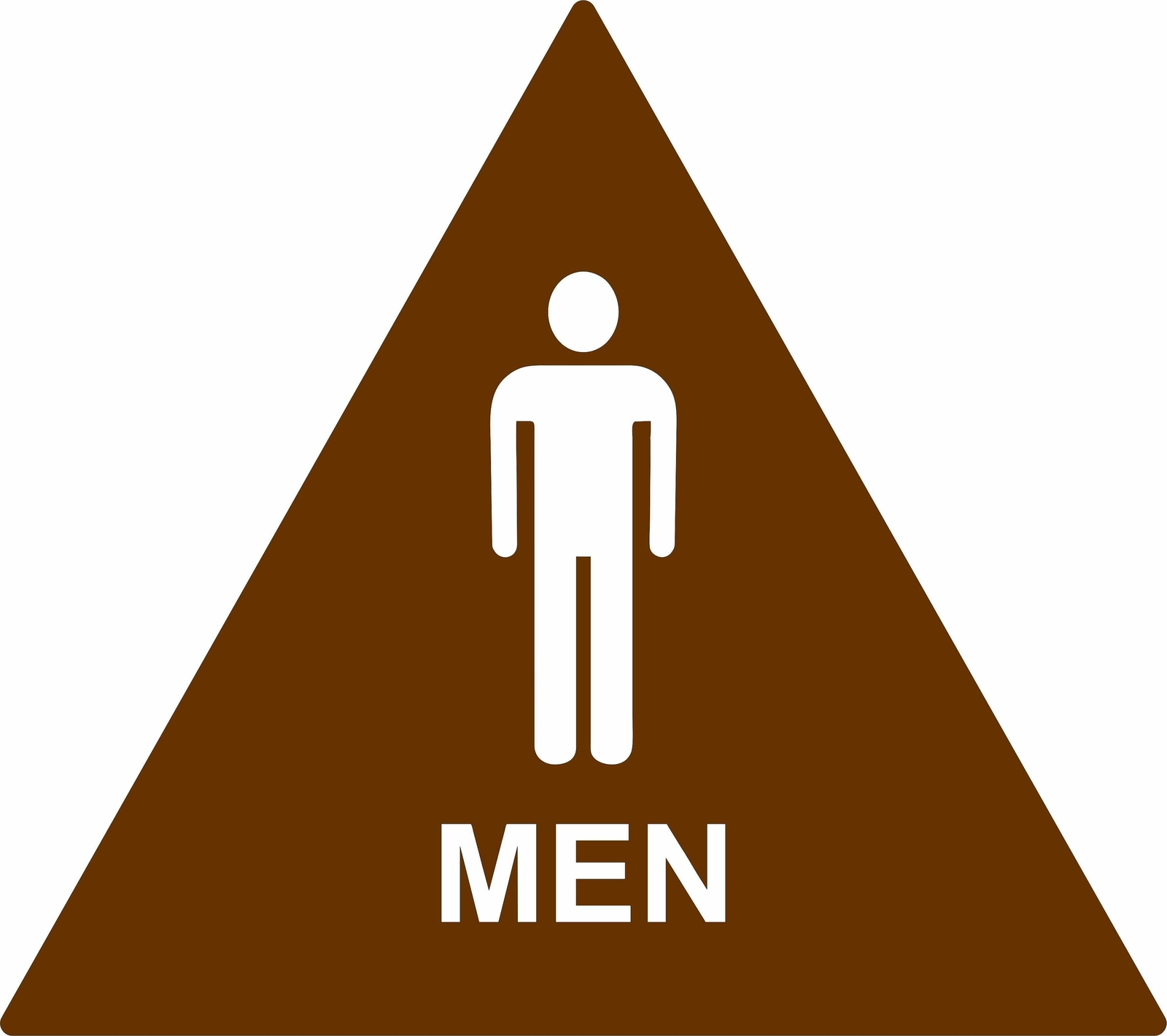 SignOptima™️ ADA Compliant Men’s Geometric Triangle Restroom Door Sign