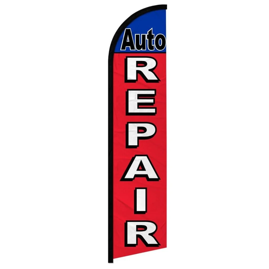 Oil Change Auto Repair Brake Services Full Curve Windless Swooper Flag Pack of 3