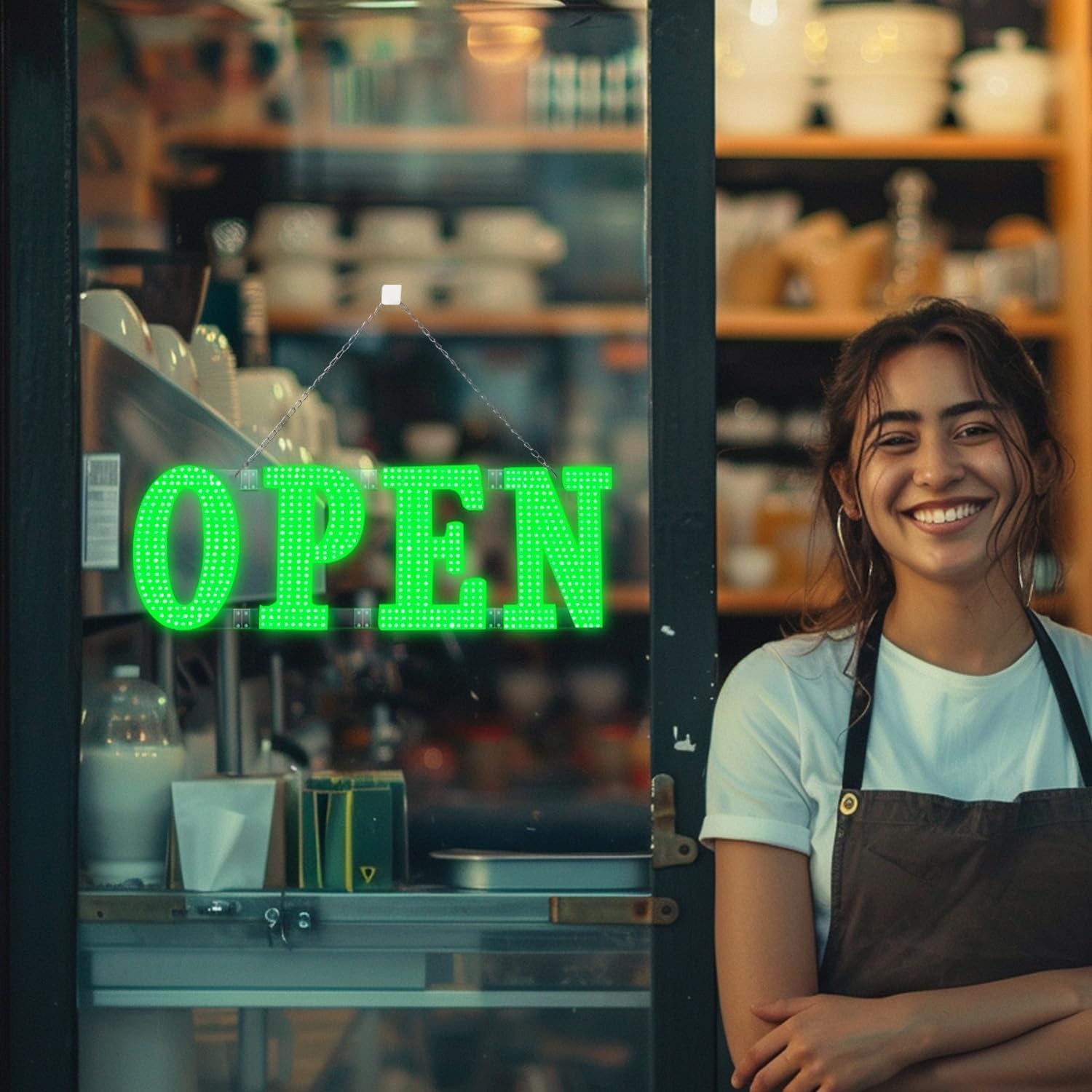 30″X10″ Large LED Open Signs for Business Super Bright Unique Design Open Sign w