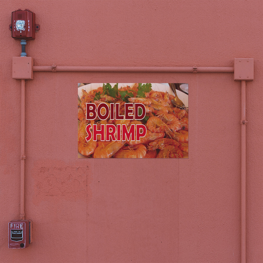 Decal Stickers Boiled Shrimp Outdoor Advertising Printing Vinyl Store Sign Label