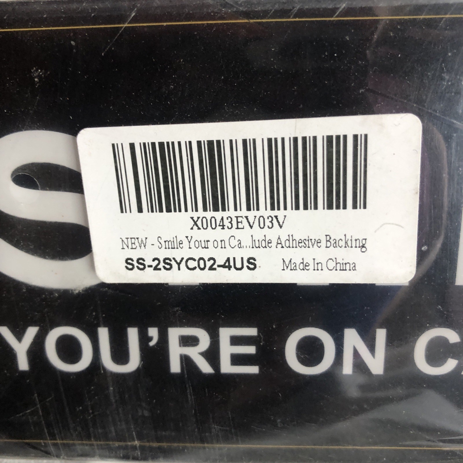 Smile Your on Camera Signs 4 Pack 9″ X 3.1″ Acrylic Camera Signs NEW!