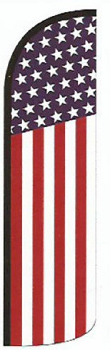 Pack of 3 AMERICAN USA WINDLESS BANNER FLAG Advertising Sign Feather Swooper