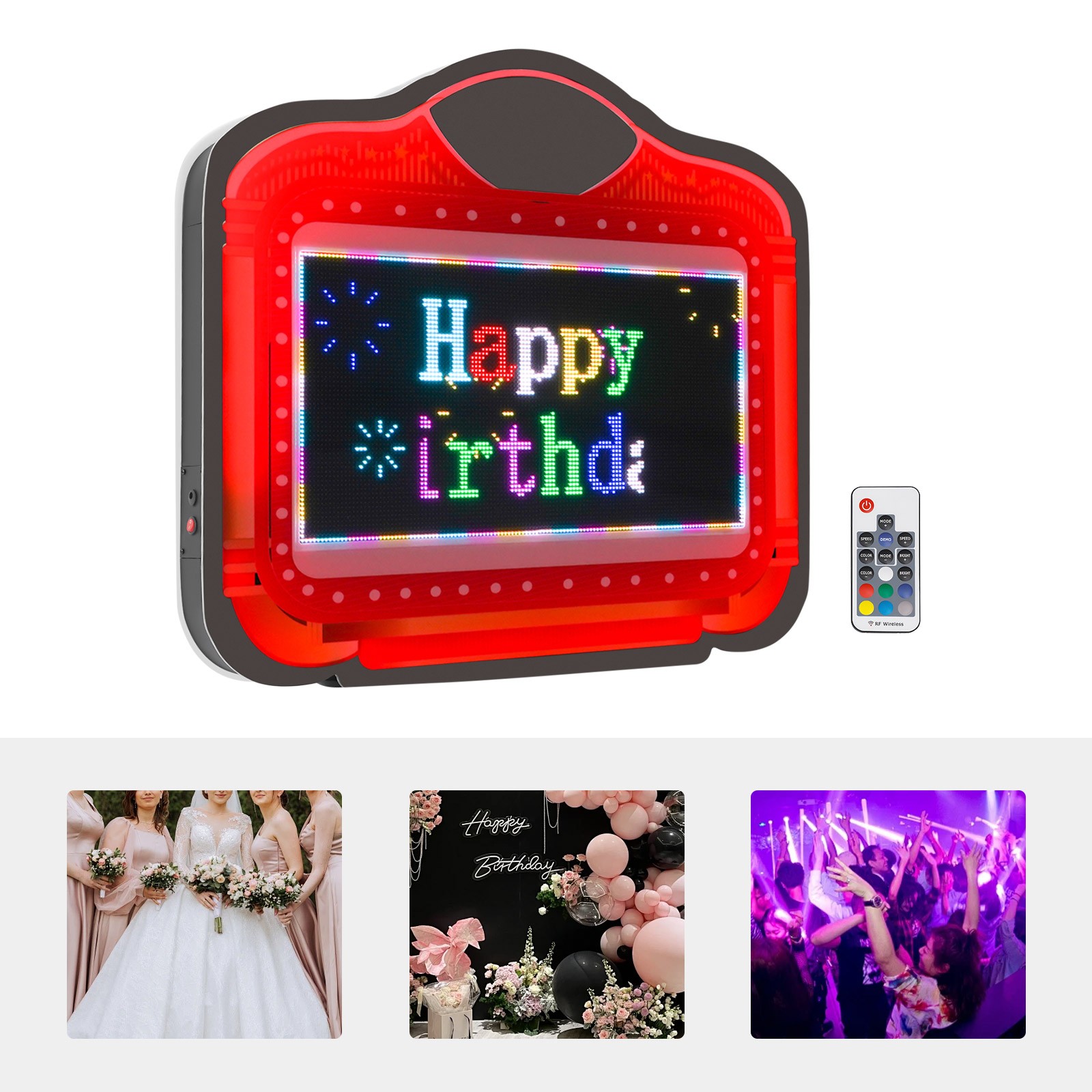 LED Letter Presenter Displayer Display Sign For Birthday Wedding Programmable