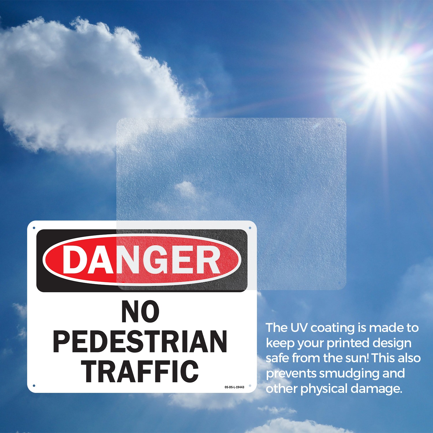 No Pedestrian Traffic OSHA Danger Sign Metal, Plastic, Or Decal – 5 or 10 Pack