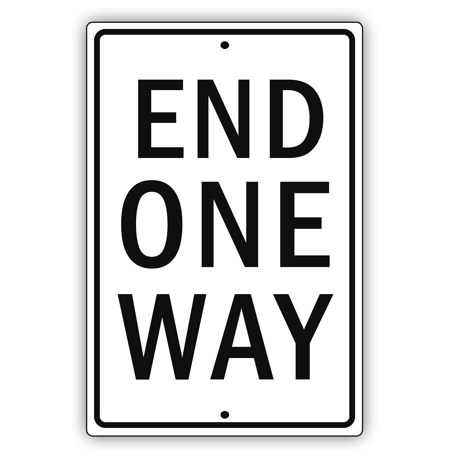 End One Way Do Not Enter Aluminum Metal 8×12 Sign