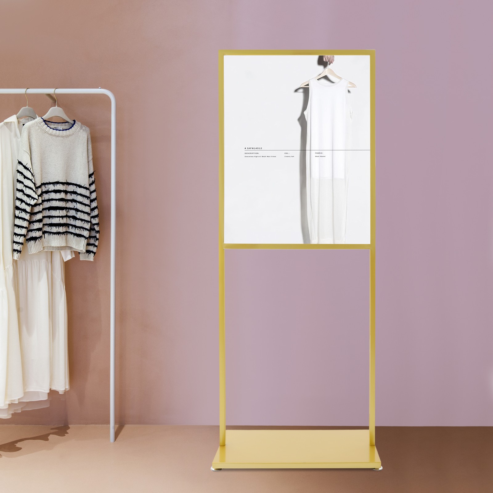 Poster Holder Stand, Pedestal Sign Stand, Rectangular Heavy Duty Poster Display