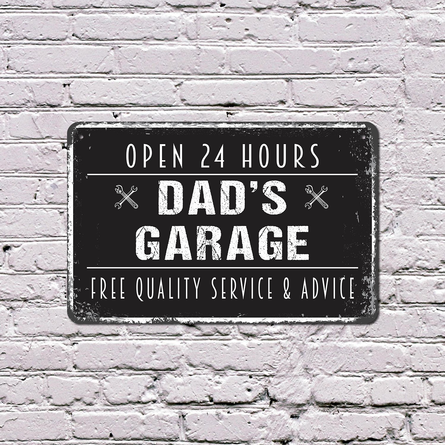 Dad�s Garage Custom Sign Your Name Tools Rule Durable Perfect for Garages