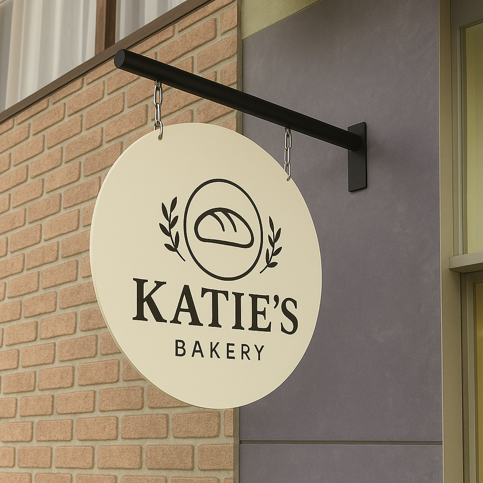 Custom Salon Blade Sign – Double Sided Outdoor Business Logo, Hanging Wall Sign