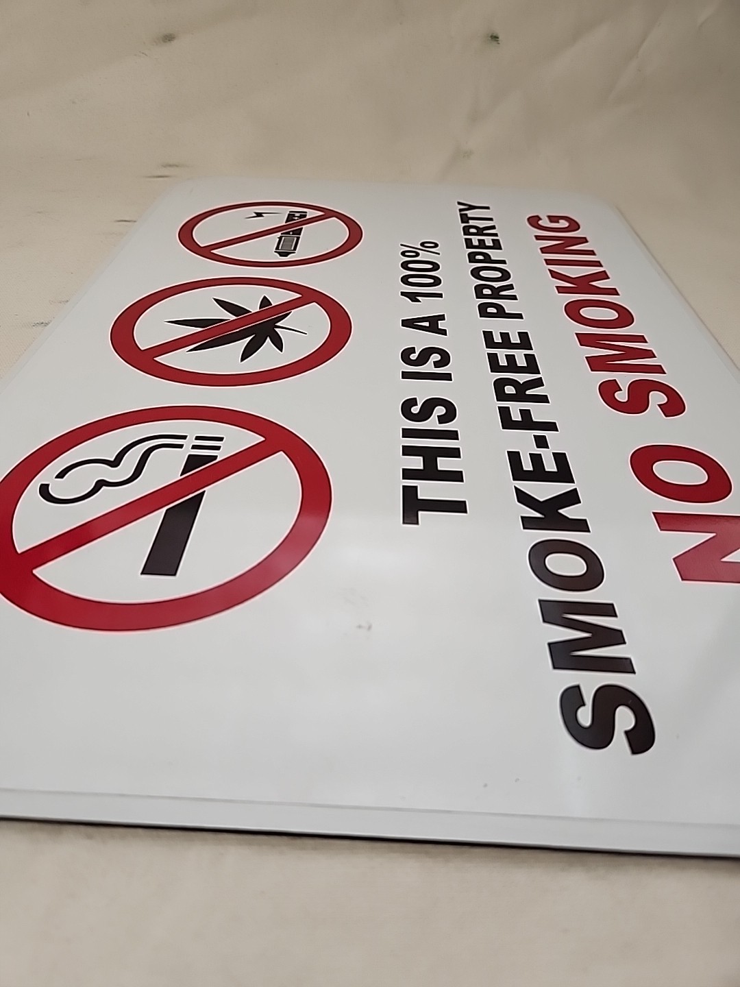 Smoke Free Property Sign 12 X 18 Inch