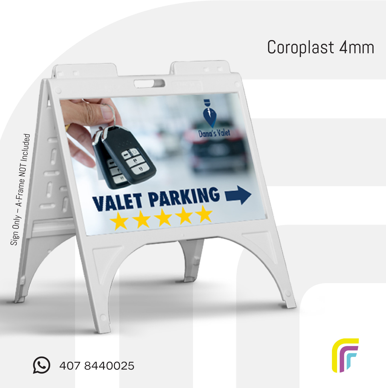 2 Coroplast Signs 4mm 24×18″ – Custom Full Color, 1 Side Print | Outdoor