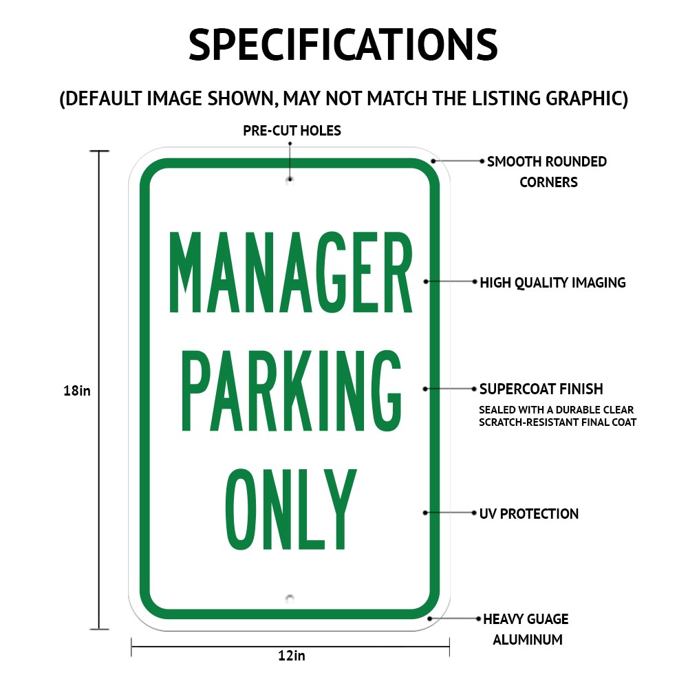 No Dumping 1 Heavy Gauge Aluminum Parking Sign Rust Proof