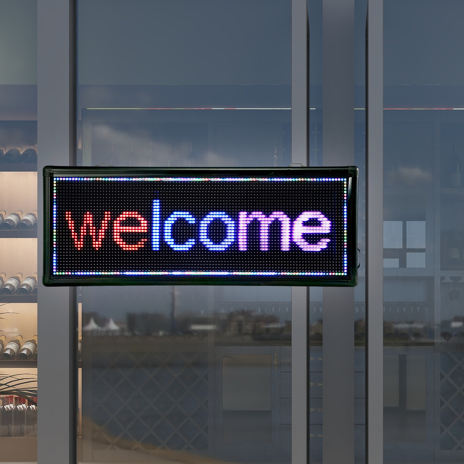 LED SIGN 3-COLOR PROGRAMMABLE LED SCROLLING MESSAGE BOARD SIGN 40“x15”