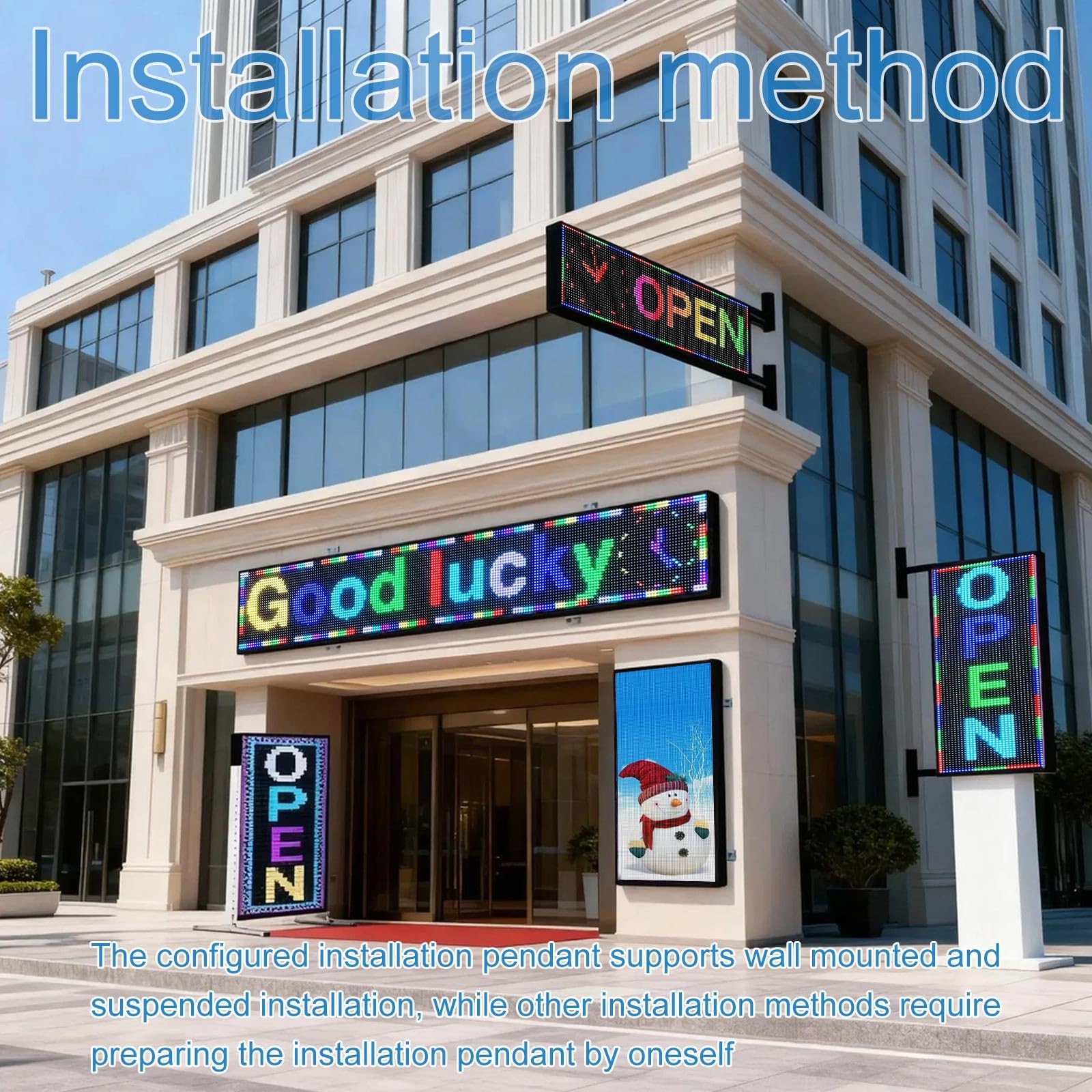 ZONTRONCM P10(52″ * 14″) Scrolling Programmable Led Sign Custom Outdoor Digital