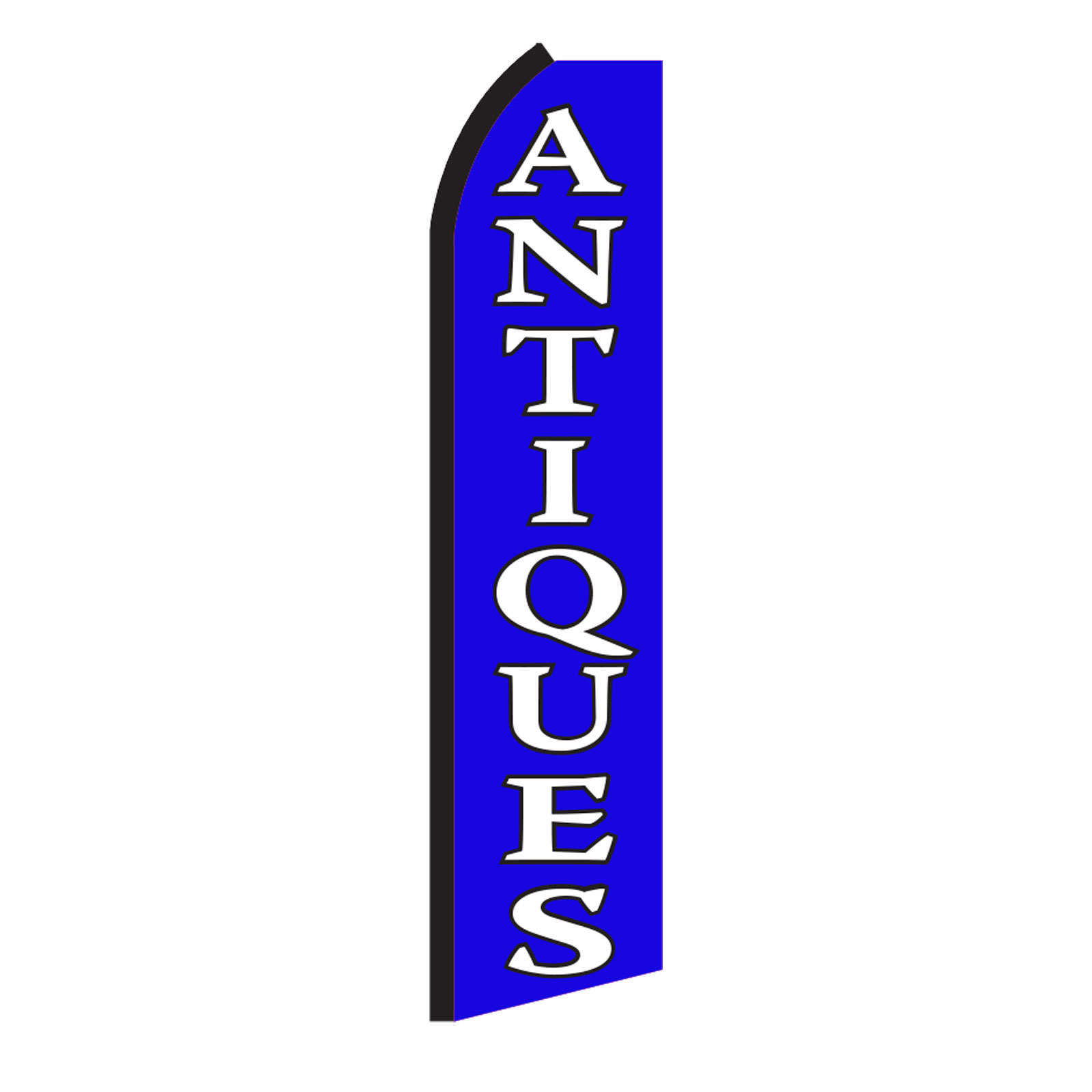 ANTIQUES Advertising Sign Swooper Feather Flutter Banner Flag Only
