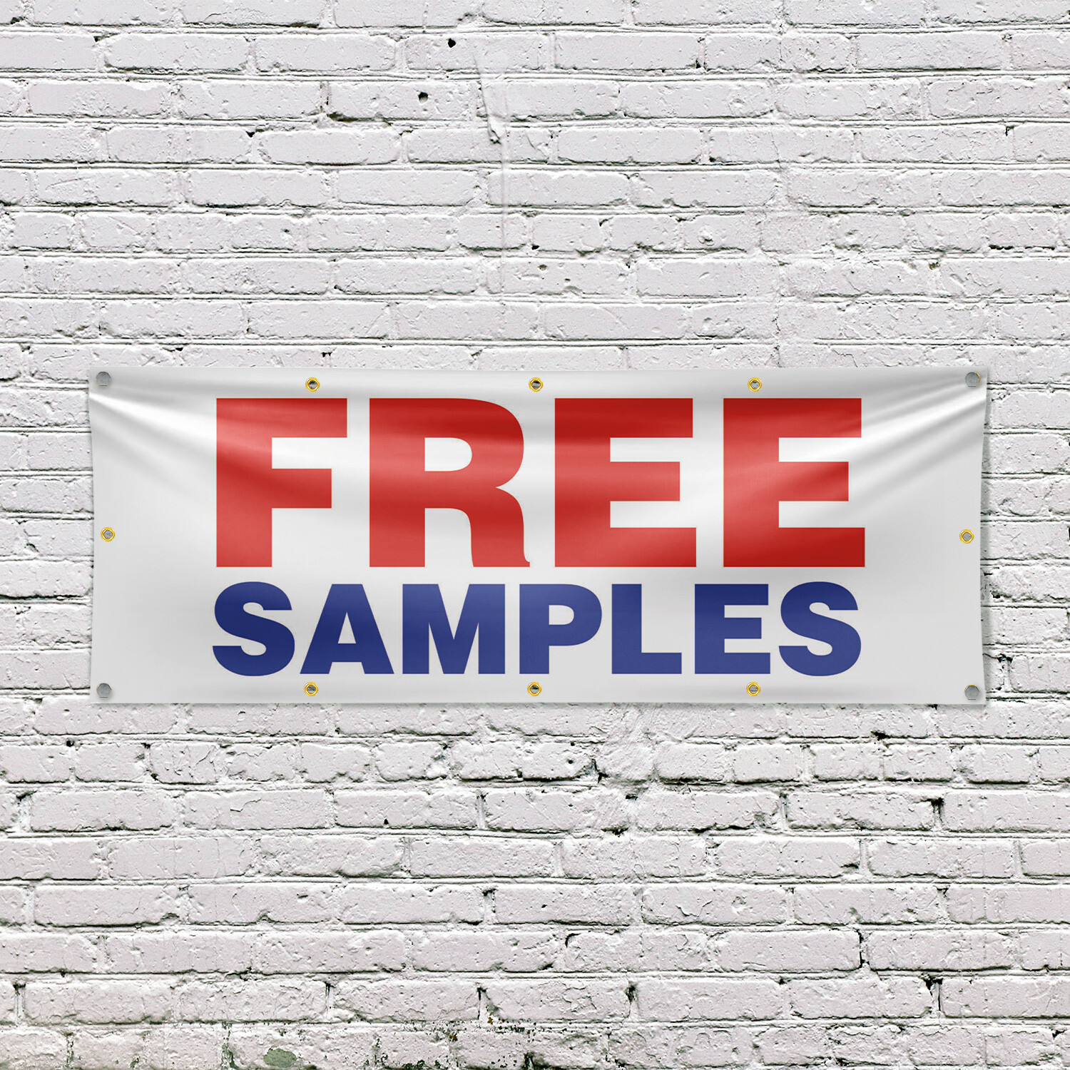 Free Samples Vinyl Banner Sign with Metal Grommets Heavy-Duty Single-Sided