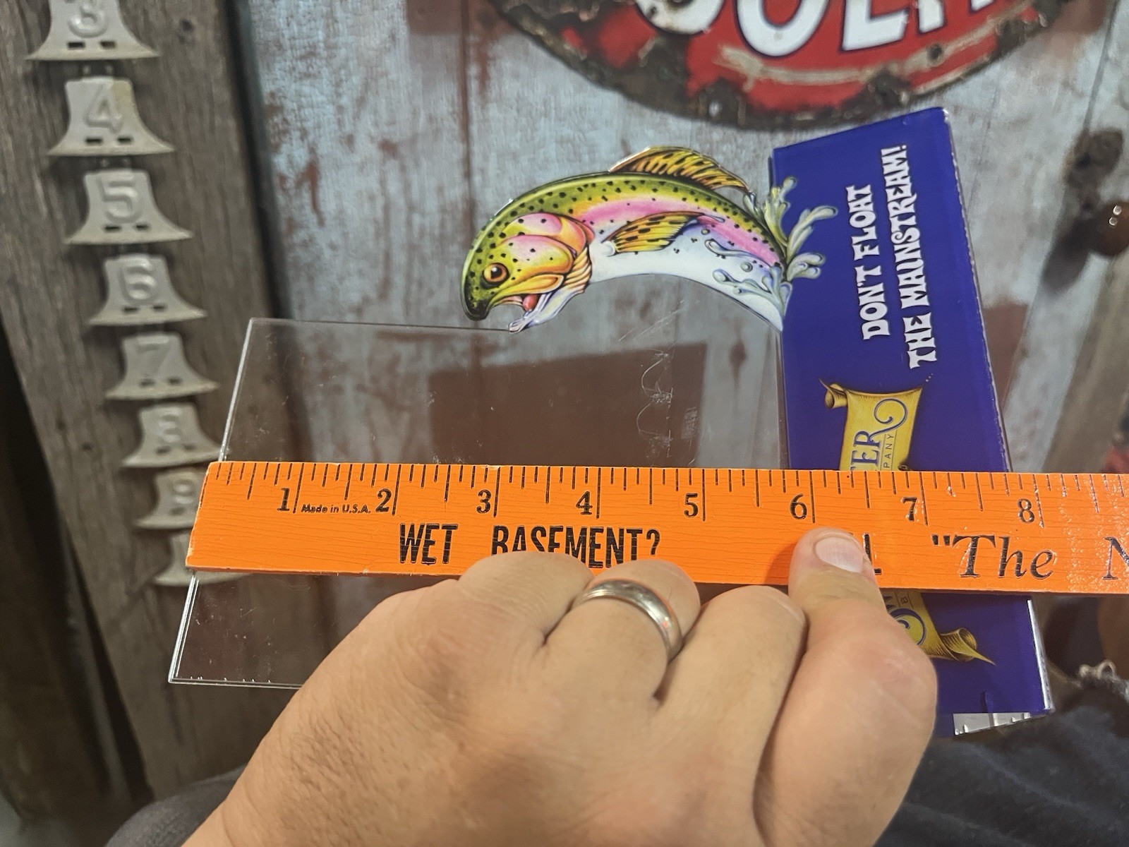 Sweetwater Brewing Co Trout Acrylic Restaurant Sign Holder Beer Bar Menu Stand