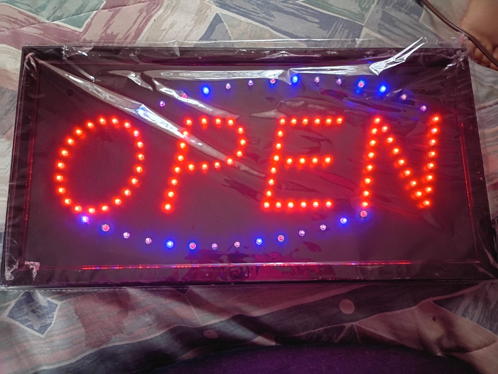 OPEN Business Sign LED Neon Light with ON/OFF switch 19×10