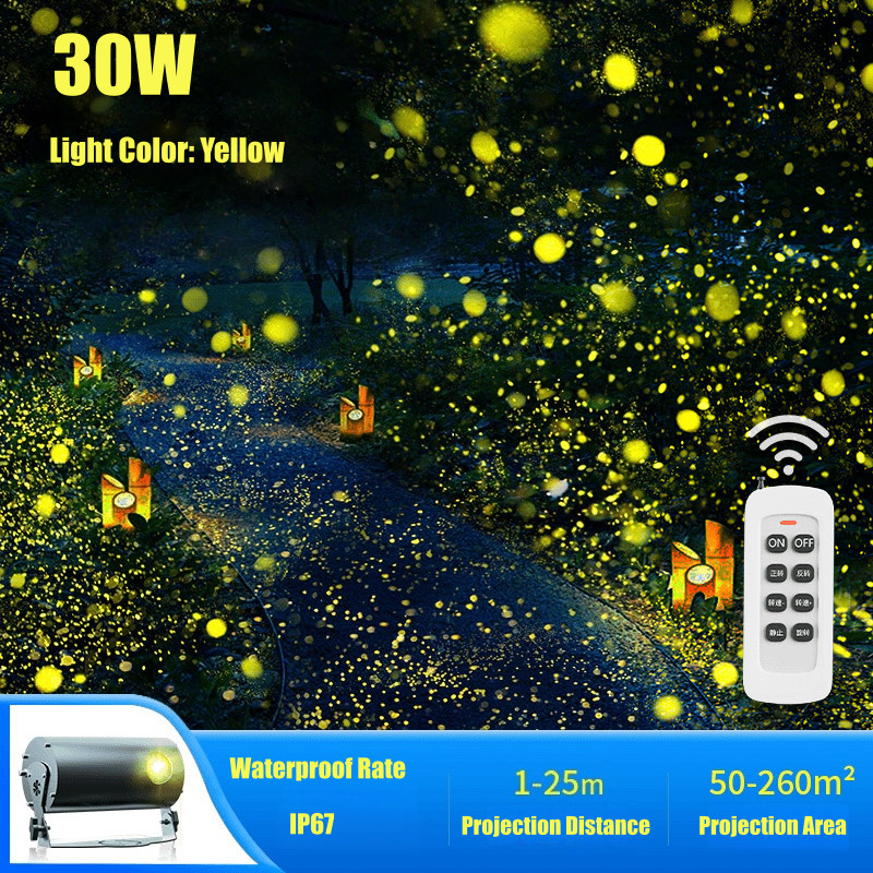30W Outdoor Dynamic Firefly LED Starry Sky Projection Light For Home Garden Deco