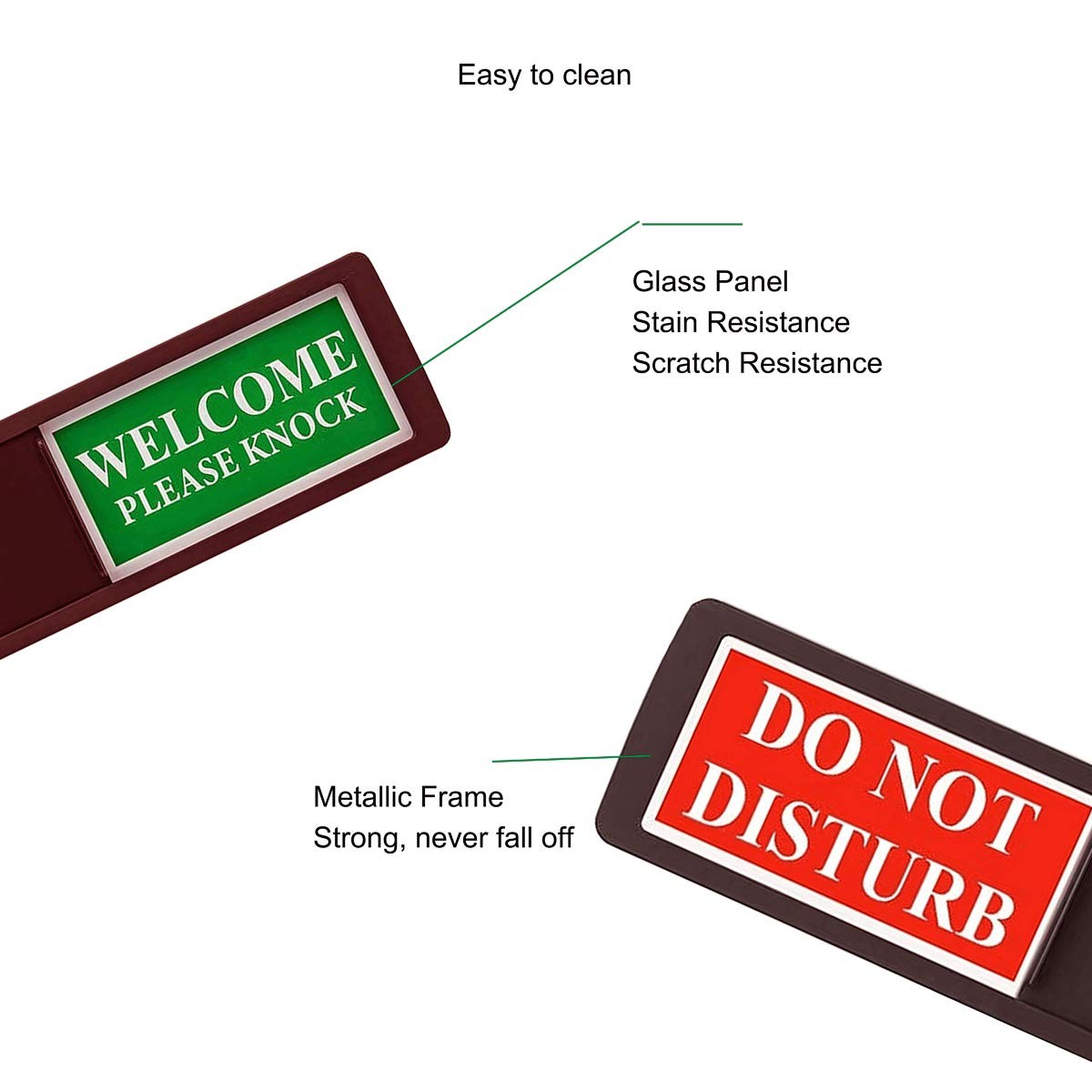 Do Not Disturb Sign & Please Knock Sign – Non-Scratch Magnetic Door Hanger fo…