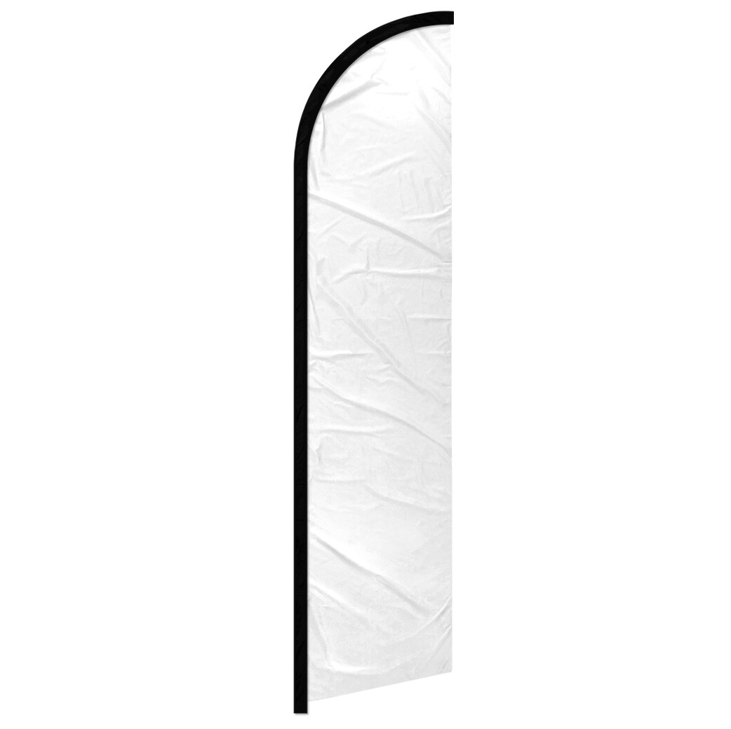 Solid Color White Full Curve Windless Swooper Flag White Flag