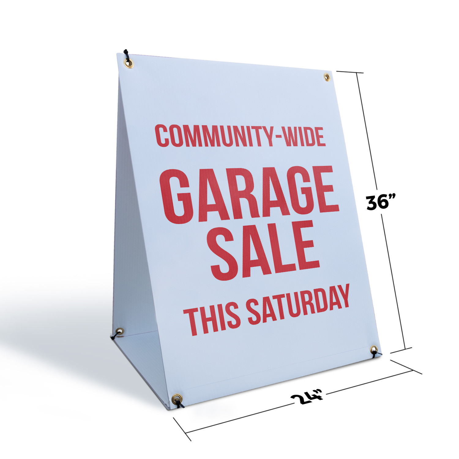 Community Wide Garage Sale Saturday A-Frame Sidewalk Sign Local Sales Events