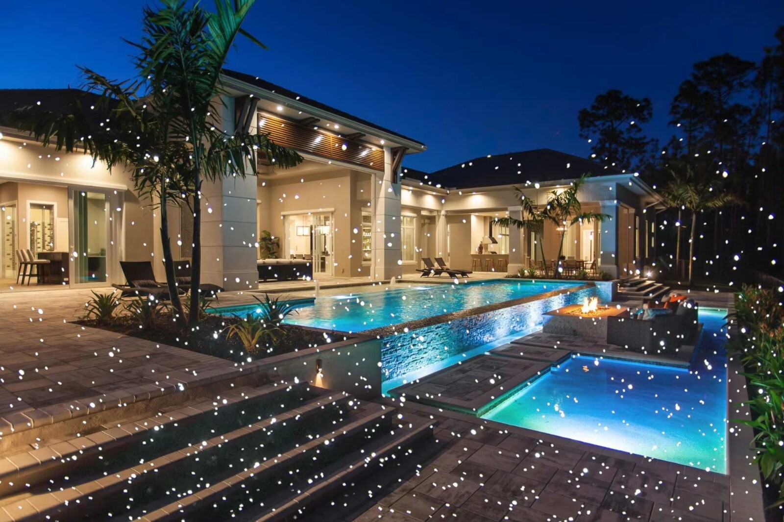 Outdoor White Laser Firefly Lamp Dynamic Projector Lights LED Spotlight 10W-30W