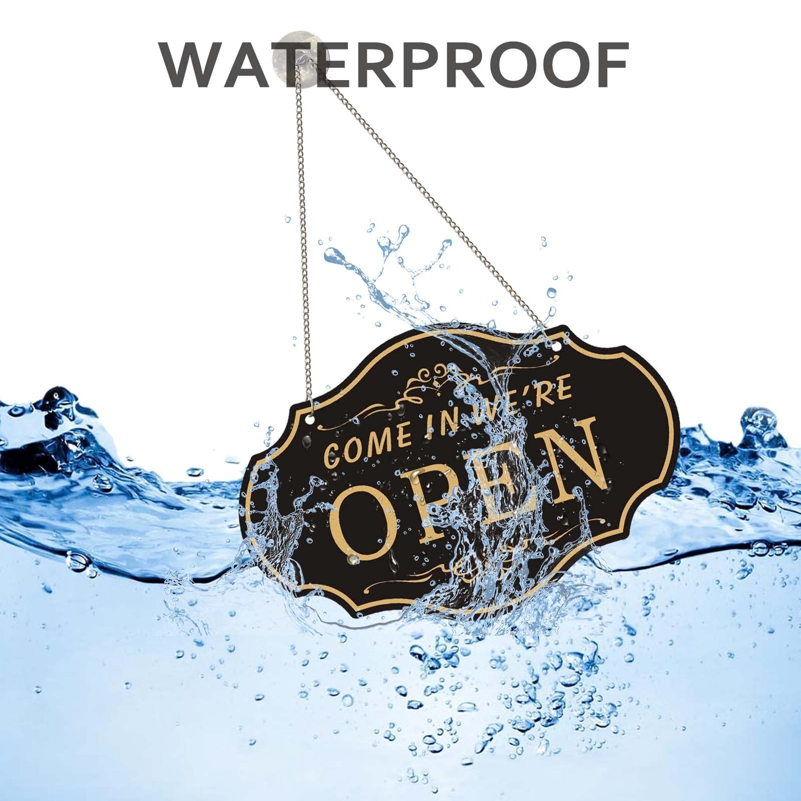 Open Signs For Business, Plastic Open Sign, Double Sides with “Will Return