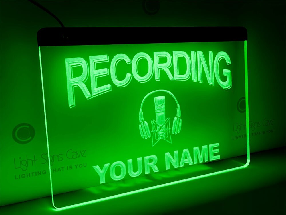 Personalized Recording light – LED sign | RGB multi-color sign