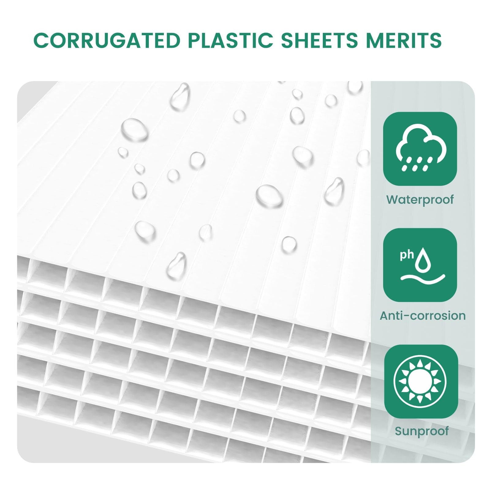 Corrugated Plastic Sheet for Indoor and Outdoor Use – 4 Mm Thick Poster Board…