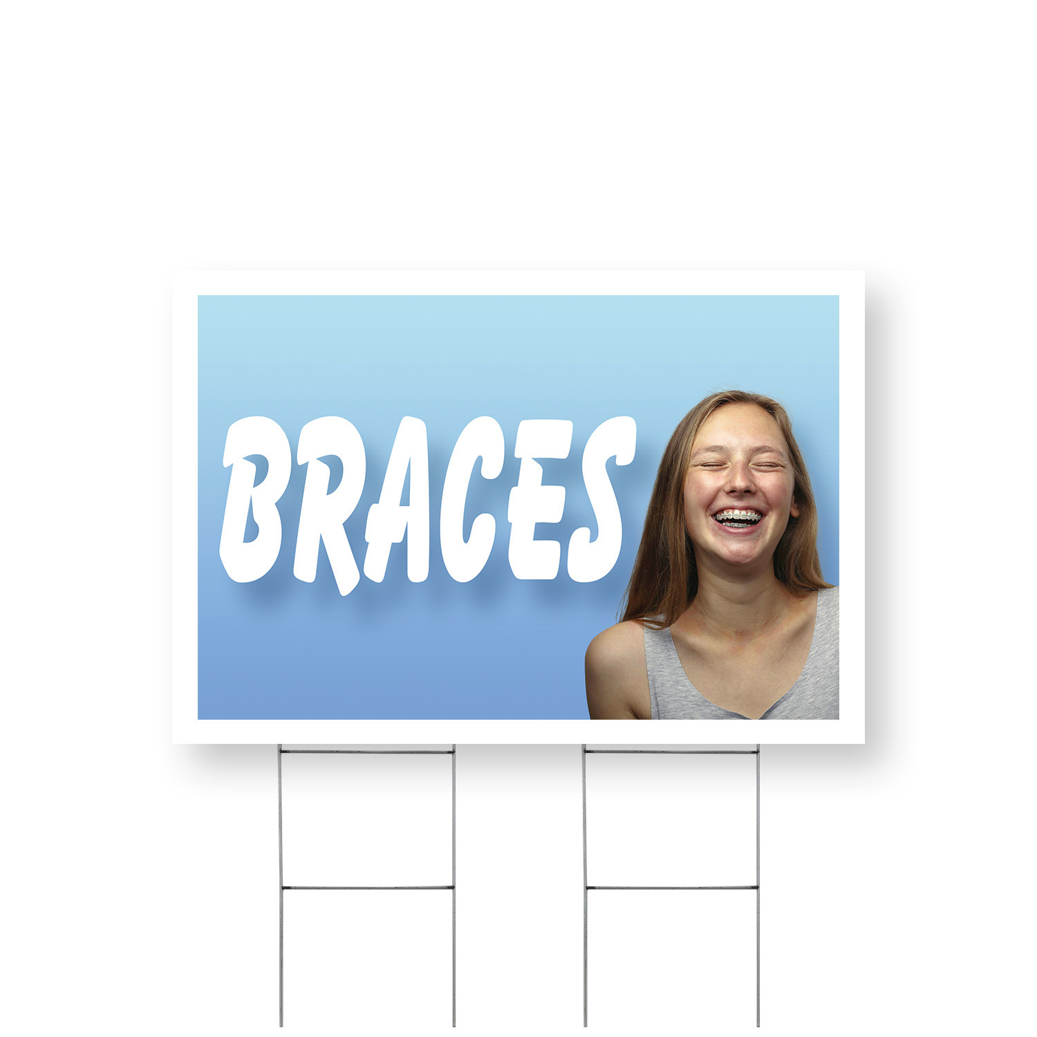 Braces Yard Sign Orthodontic Services, Dental Clinics, Perfect Smiles