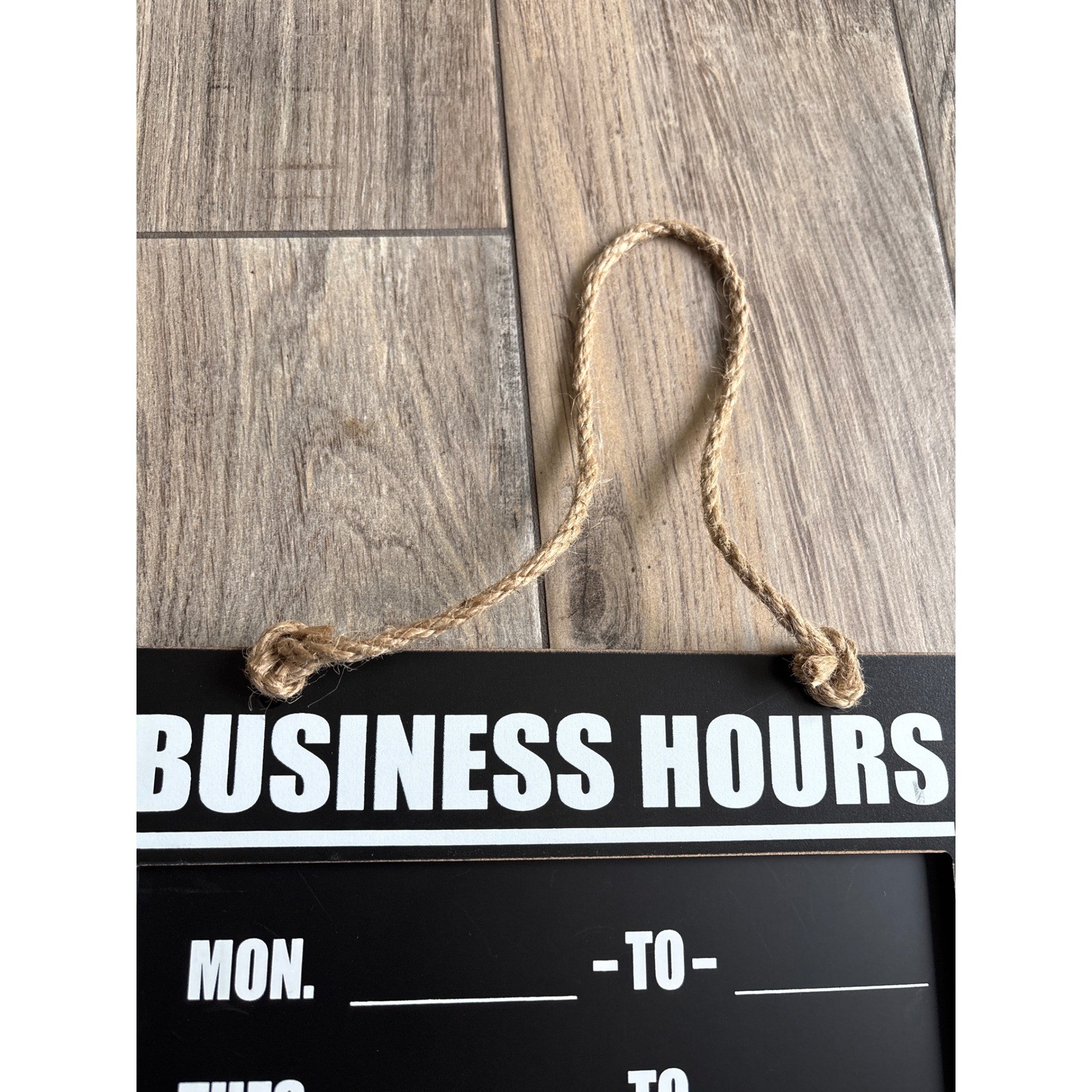 Business Hours Sign 10×13.75 Black New Hanging Chalkboard