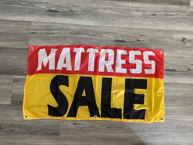 2×4 ft MATTRESS SALE Banner Retail Store Sign -Super Polyester Fabric-New Z23