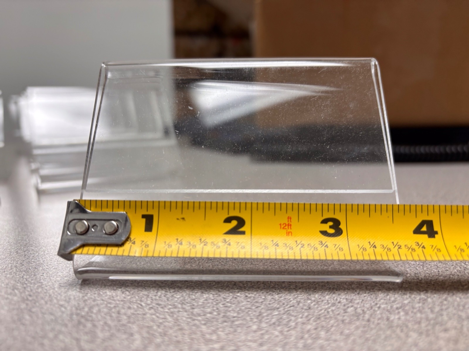 28 PCS Mini Sign Display Holder 3.5″ x 2.75″ L Shape Clear Acrylic
