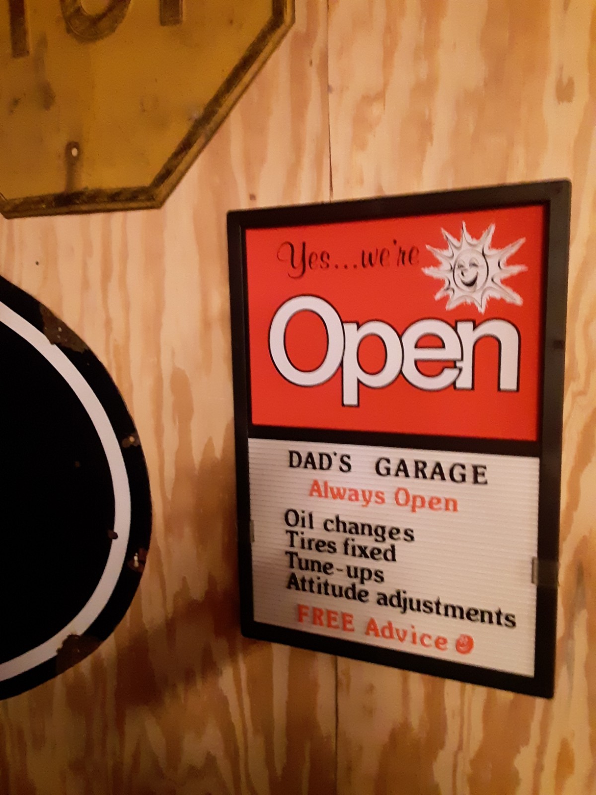 Vintage Open/Closed Sign with Movable Letters NOS