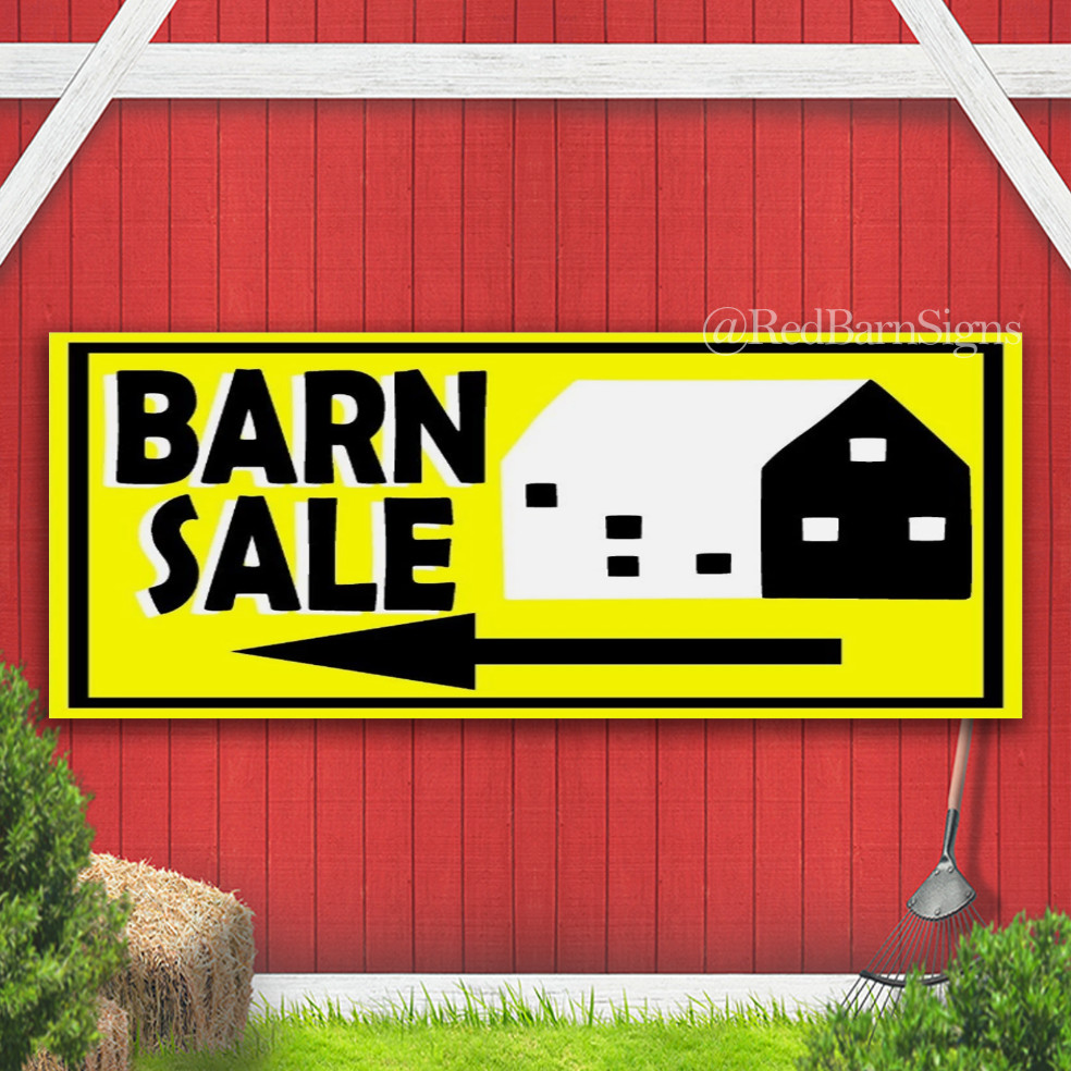 Barn Sale Indoor Outdoor Banner Sign with grommets