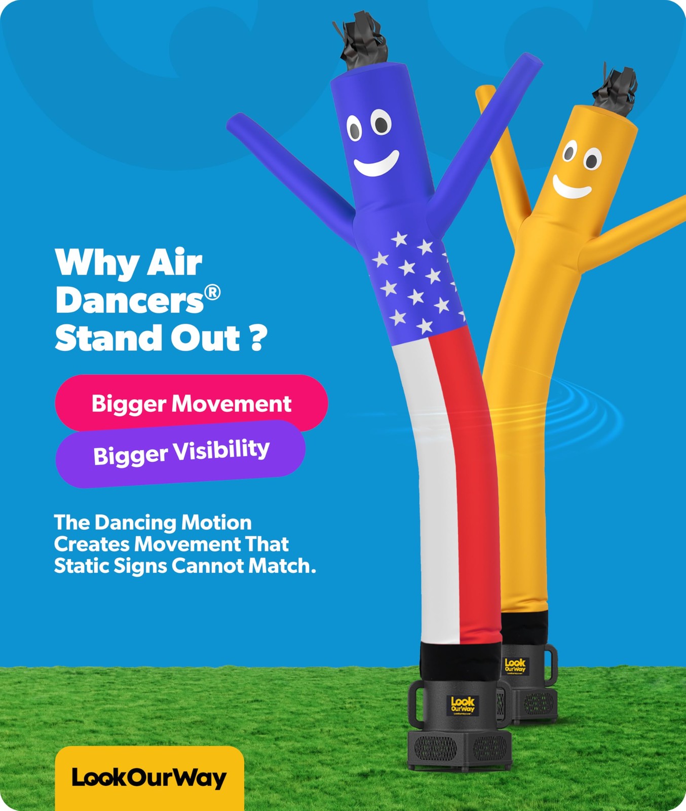 6ft Inflatable Tube Man – Wacky Waving Air Dancer for Advertising Events