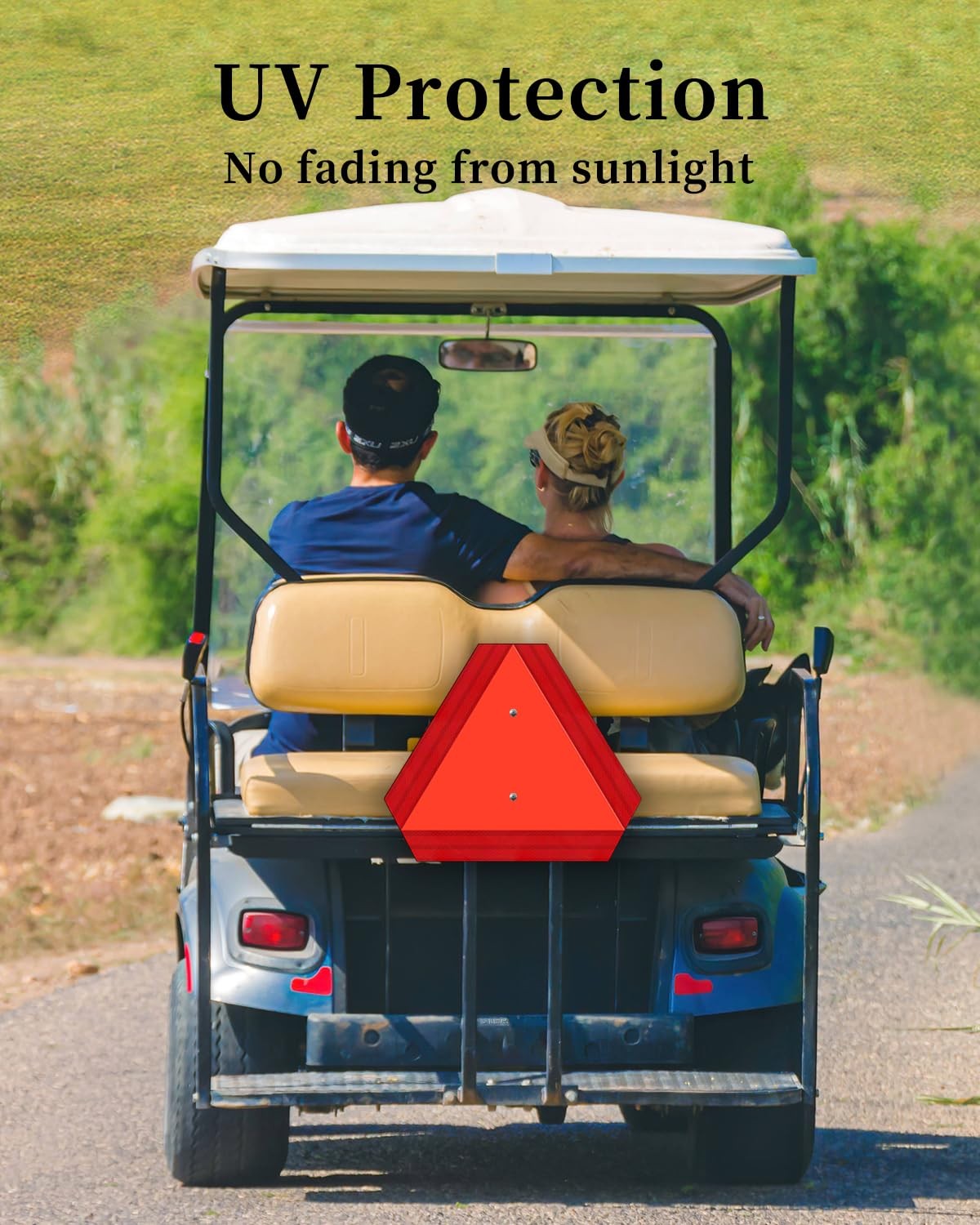 Slow Moving Vehicle Sign Aluminum 14″x16″ 40Mil Metal Reflector