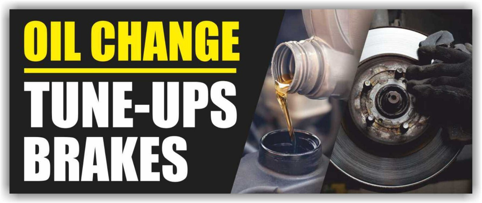 TUNE UPS BRAKES OIL CHANGE Advertising Banner Vinyl Mesh Sign service repair car