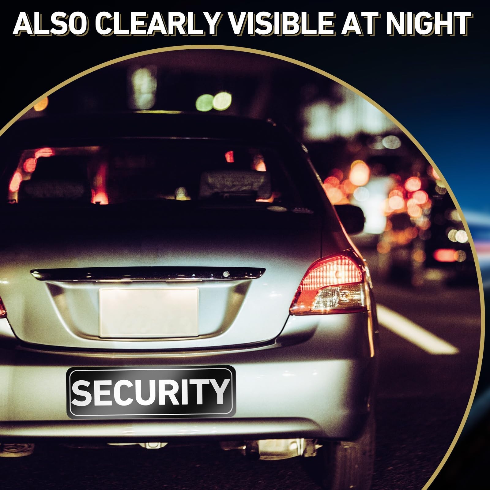 4 Pcs Reflective Magnetic Security Signs for Vehicles – Heavy Duty Waterproof Pa