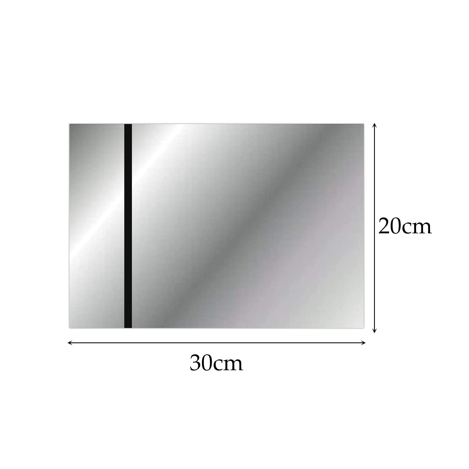 4 PCS 12×8 Inch Laser Engraving Double Color ABS Plastic Sheet Silver